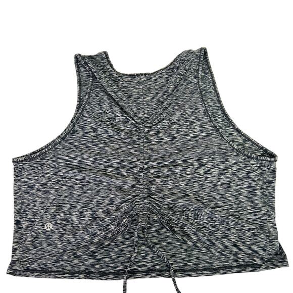 Lululemon Cinch Me Up Tank Top Shirt Spaced Out Space Dye Black White Gray Large - Picture 2 of 8